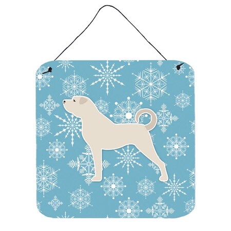 Carolines Treasures Winter Snowflake Anatolian Shepherd Wall or Door Hanging Prints BB3577DS66